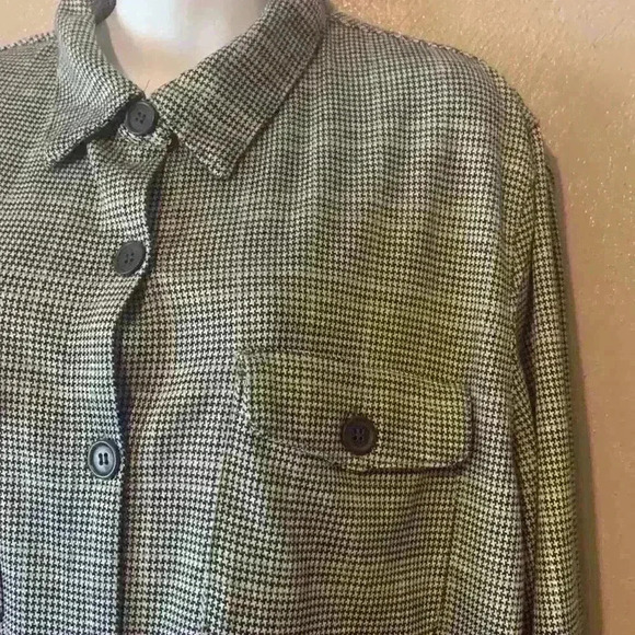 Max Studio 2X Shirt Jacket Plaid buttons pockets - Picture 5 of 12